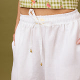 Posie Pants - White Linen