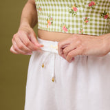 Posie Pants - White Linen