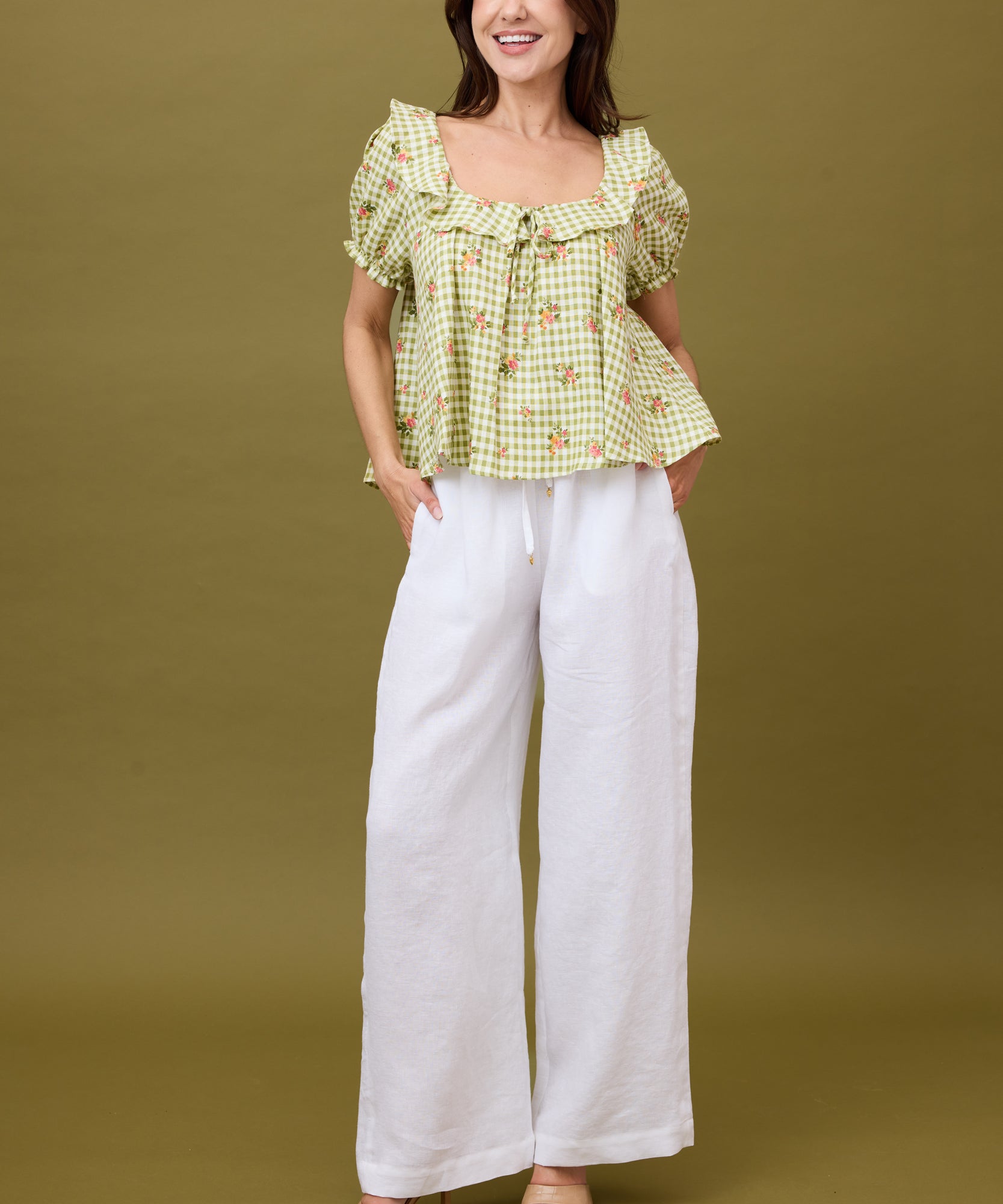 Winnie Blouse - Picnic Linen