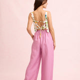 Posie Pants - Pink Linen