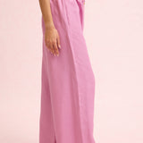 Posie Pants - Pink Linen