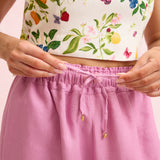 Posie Pants - Pink Linen