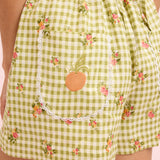 Stevie Belted Shorts - Picnic Linen