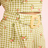 Stevie Belted Shorts - Picnic Linen