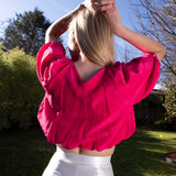 Raspberry Silk Cloud Top