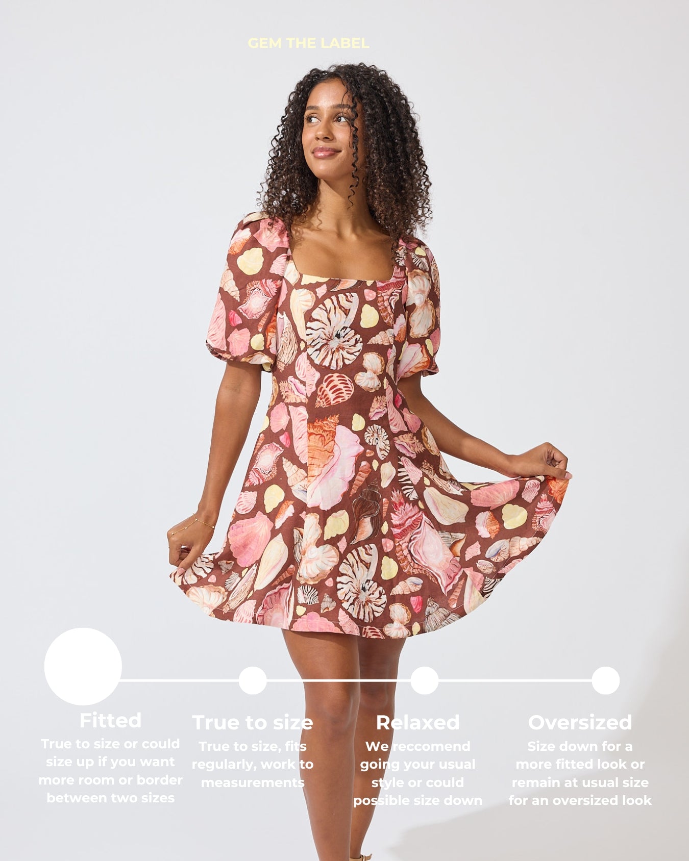 Scout Mini Dress - Chocolate Seashell