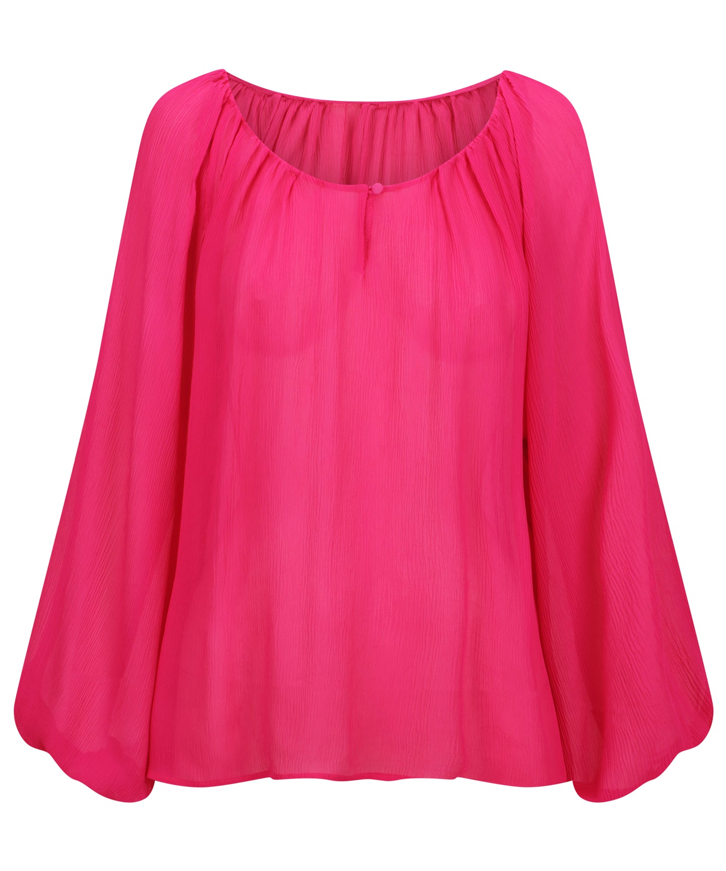 Audrey Fuchsia Silk Blouse
