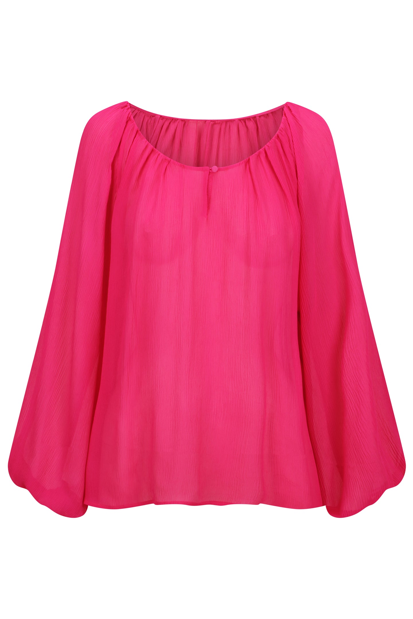Audrey Fuchsia Silk Blouse