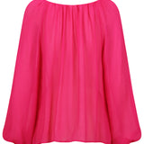 Audrey Fuchsia Silk Blouse