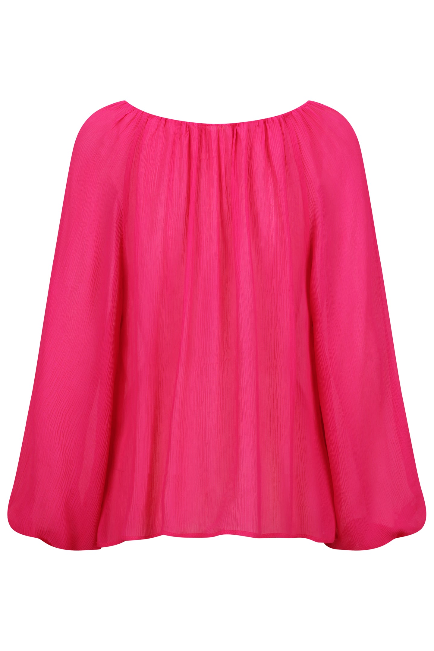 Audrey Fuchsia Silk Blouse