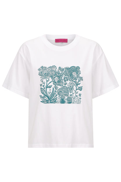 Flora Tee- Forest Green