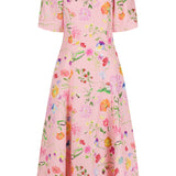 Lila Dreamscape Midi Dress- Rosy Pink