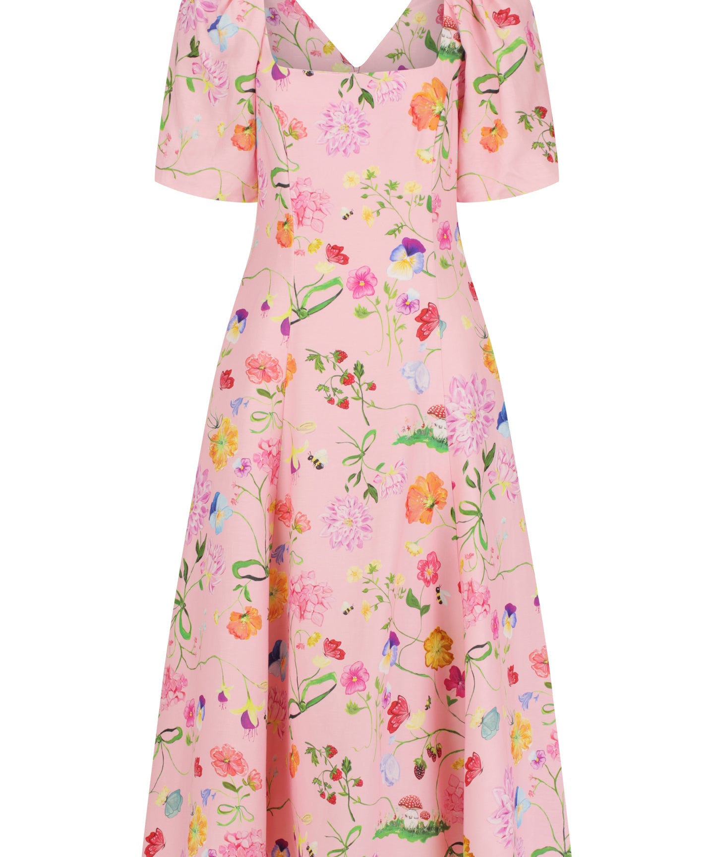Lila Dreamscape Midi Dress- Rosy Pink