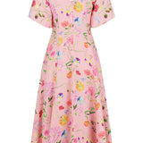 Lila Dreamscape Midi Dress- Rosy Pink