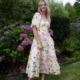 Lila Dreamscape Midi Dress- Butter Yellow