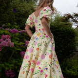 Lila Dreamscape Midi Dress- Butter Yellow