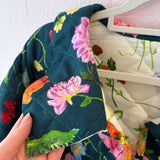 Collar Forest Green Quilted Jacket