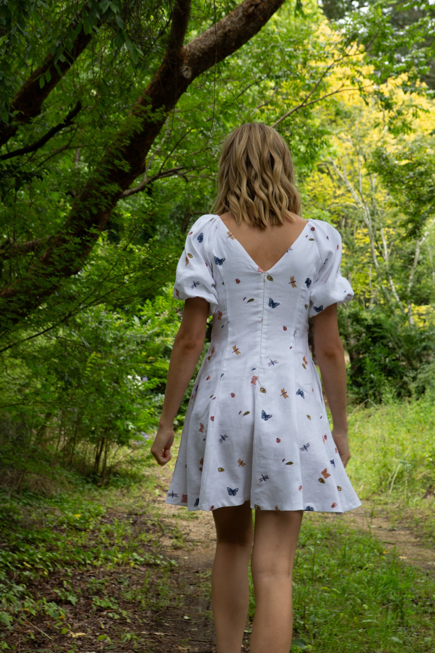 Scout Mini Dress - Garden Friends Linen