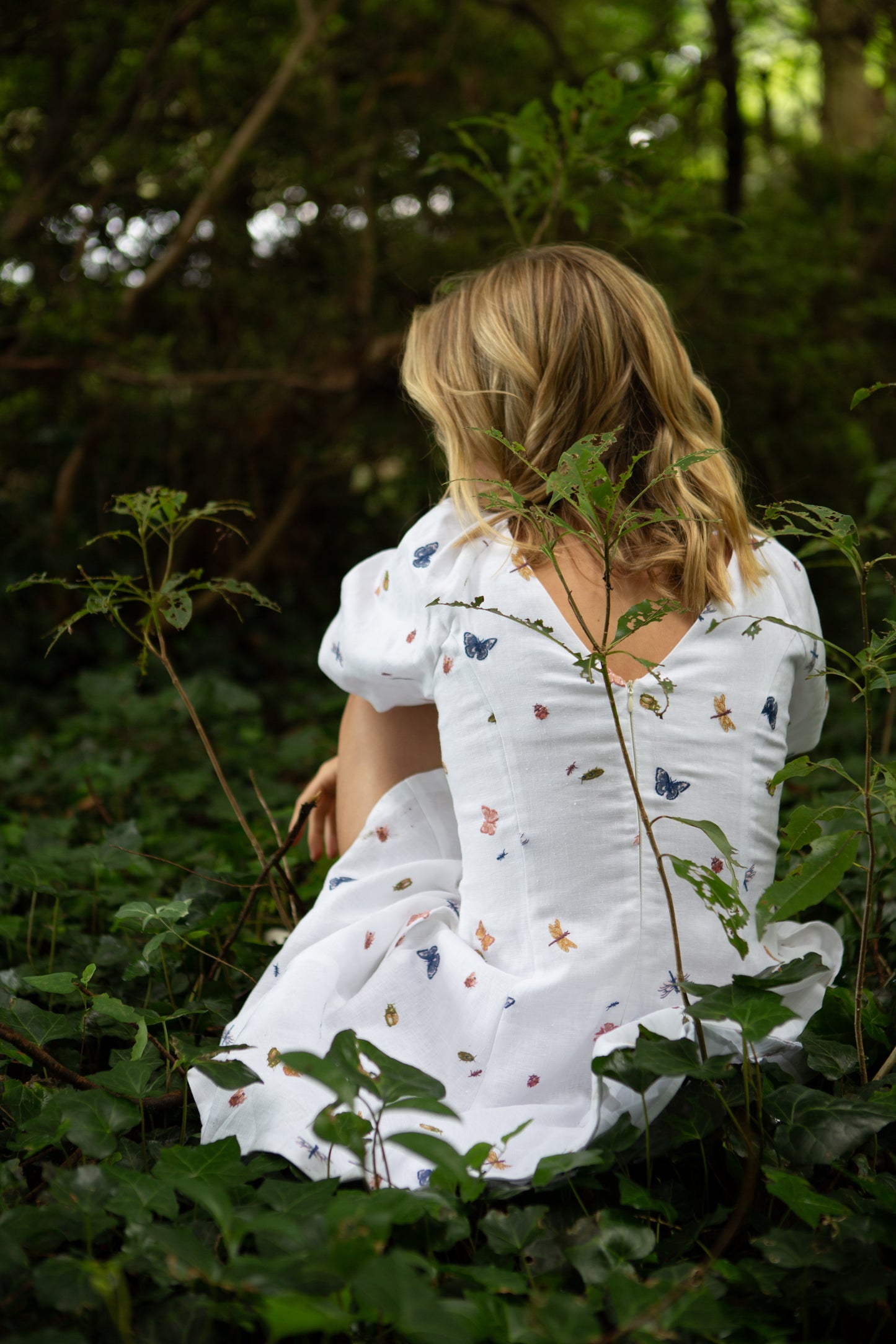 Scout Mini Dress - Garden Friends Linen