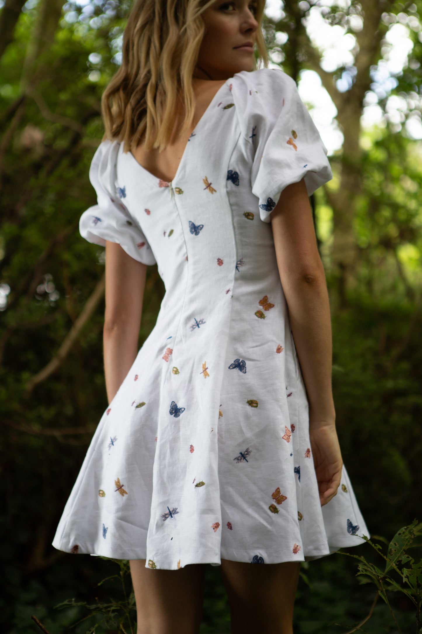 Scout Mini Dress - Garden Friends Linen