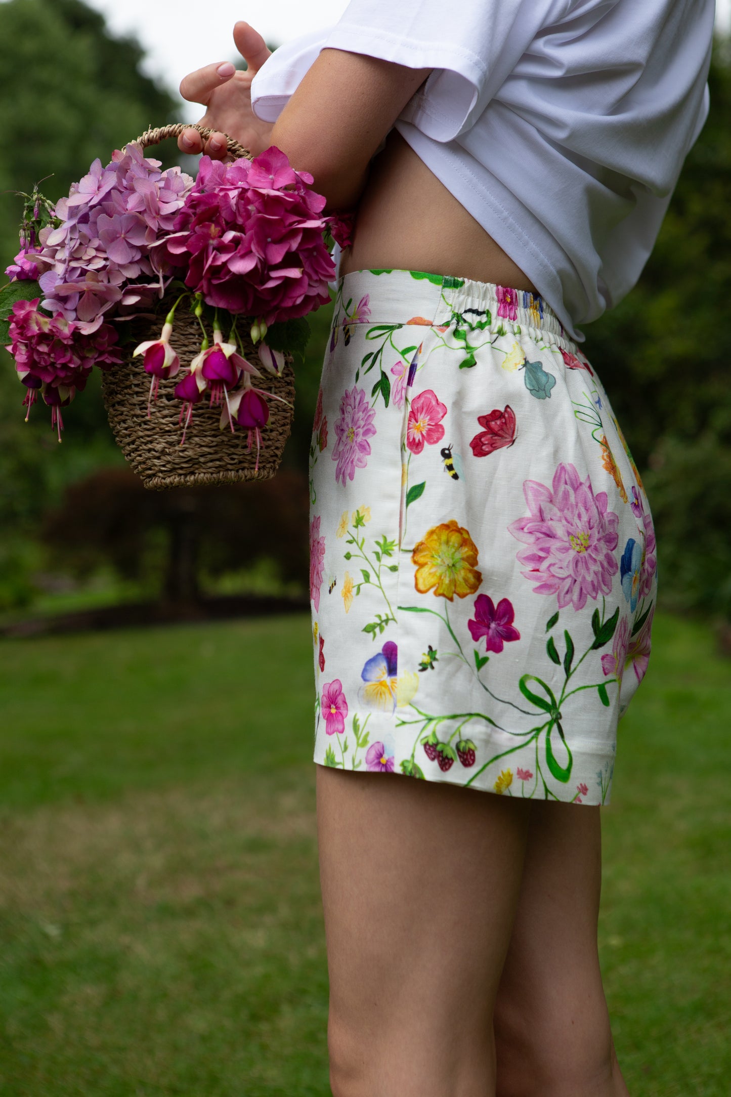 Novie White Dreamscape Shorts