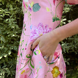 Lila Dreamscape Midi Dress- Rosy Pink