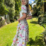 Lila Dreamscape Midi Dress- White
