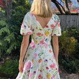 Lila Dreamscape Midi Dress- White