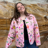 Quilted Jacket - Pink Dreamscape