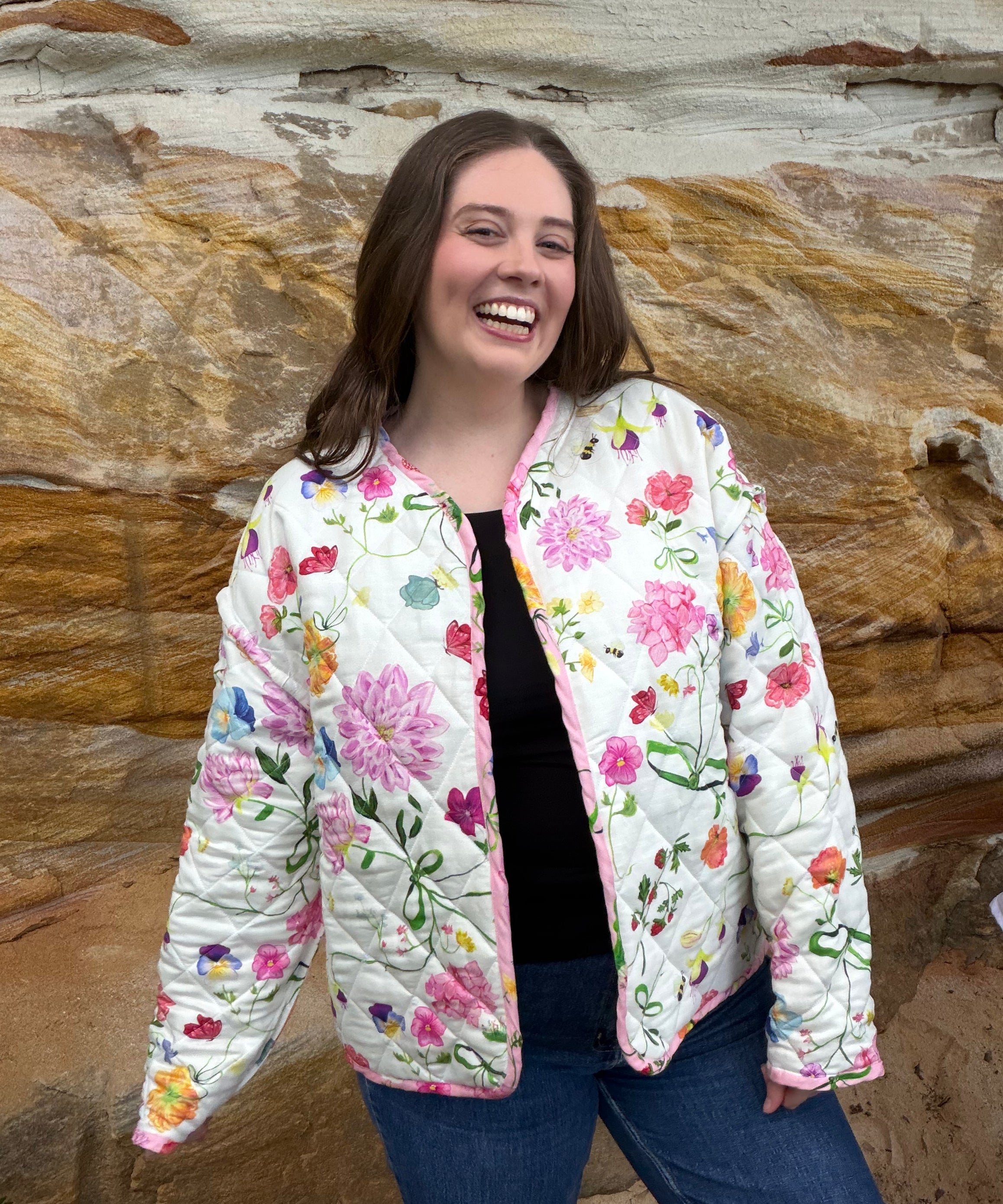 Quilted Jacket - Pink Dreamscape