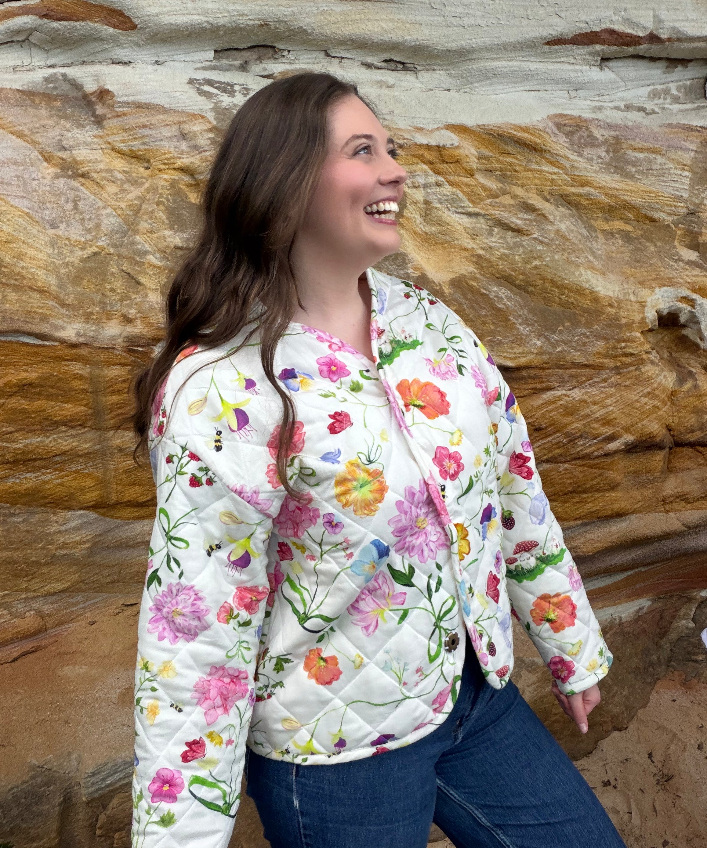 Quilted Jacket - White Dreamscape