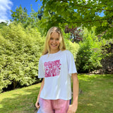Flora Tee- Raspberry Pink (3XL)