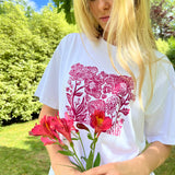 Flora Tee- Raspberry Pink (3XL)