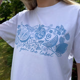 Slice Tee- cornflower blue