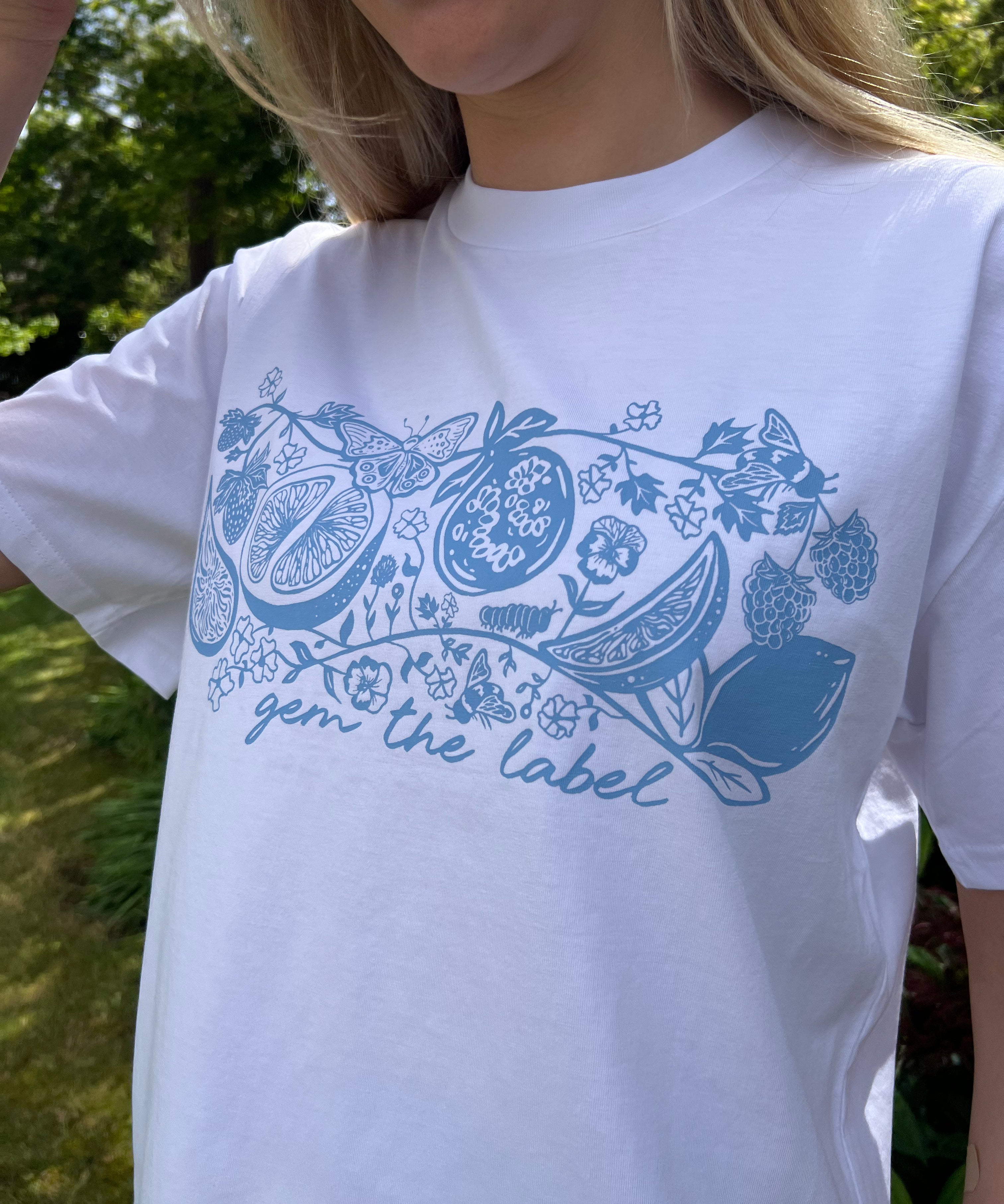 Slice Tee- cornflower blue