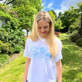 Slice Tee- cornflower blue
